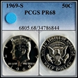 1969-S 50C PR68
