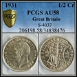 1931 1/2 Cr S-4037 AU58