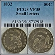 1832 50C Small Letters VF35