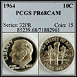 1964 10C PR68CAM