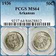 1936 50C Arkansas MS64