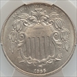 1866 5C Rays MS66
