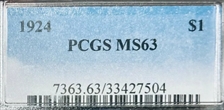 1924 $1 MS63