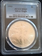 1993 $1 Silver Eagle MS69