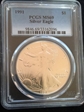 1991 $1 Silver Eagle MS69