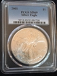 2001 $1 Silver Eagle MS69