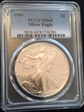 1990 $1 Silver Eagle MS69
