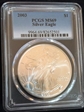 2003 $1 Silver Eagle MS69
