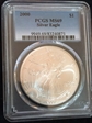 2000 $1 Silver Eagle MS69