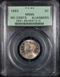 1883 5C No CENTS MS65