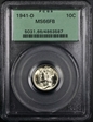 1941-D 10C MS66FB