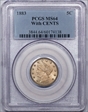 1883 5C With CENTS MS64