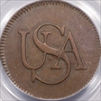 (1785) AE Token "USA" Bar Copper AU58BN
