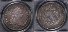 1795 $1 Draped Bust, Centered AU58