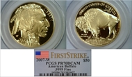 2007-W $50 American Buffalo First Strike .9999 Fine Gold PR70DCAM