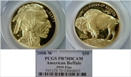 2008-W $50 American Buffalo .9999 Fine Gold PR70DCAM