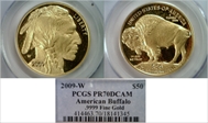 2009-W $50 American Buffalo .9999 Fine Gold PR70DCAM