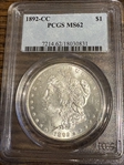 1892-CC $1 MS62