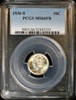 1936-S 10C MS66FB