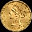 1900 $5 MS65