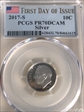 2017-S 10C Silver First Day of Issue PR70DCAM