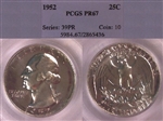 1952 25C PR67