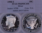1998-S 50C Silver PR69DCAM