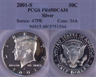 2001-S 50C Silver PR69DCAM