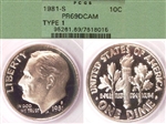 1981-S 10C Type 1 PR69DCAM
