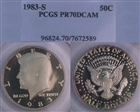1983-S 50C PR70DCAM