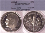 1990-S 10C PR69DCAM