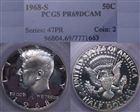 1968-S 50C PR69DCAM