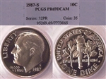 1987-S 10C PR69DCAM