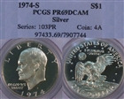 1974-S $1 Silver PR69DCAM