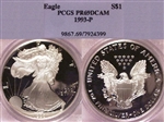 1993-P $1 Silver Eagle PR69DCAM
