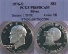 1976-S $1 Silver PR69DCAM