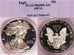 1987-S $1 Silver Eagle PR69DCAM