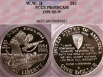 1991-95-W $1 World War II PR69DCAM
