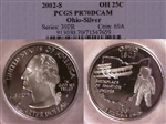 2002-S 25C Ohio Silver PR70DCAM
