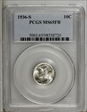1936-S 10C MS65FB