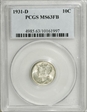 1931-D 10C MS63FB
