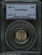 1951-S 10C MS67