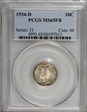 1934-D 10C MS65FB