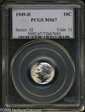 1949-D 10C MS67
