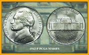 1942-P 5C Silver MS66FS