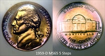 1959-D 5C MS66