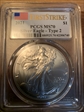 2021 $1 Silver Eagle - Type 2 First Strike MS70