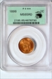 1896 1C MS65RD