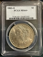 1883-O $1 MS64+ 