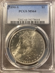 1890-S $1 MS64